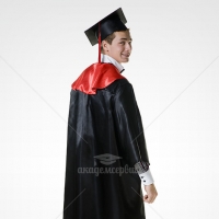 Satin gown for master graduates